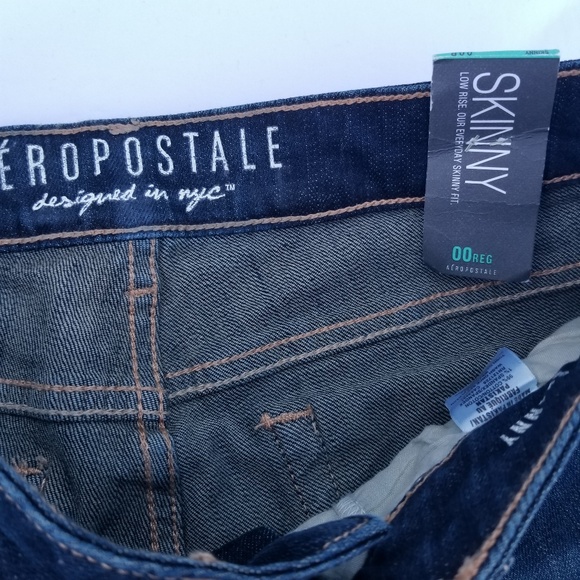 NWT Aeropostale Low Rise Skinny Jean 00 Regular - Picture 5 of 6